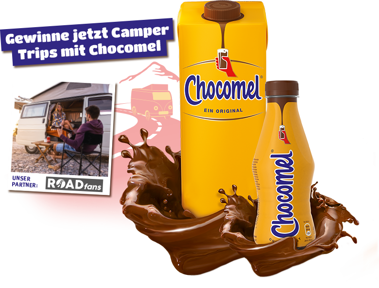 Gewinne jetzt Camper-Trips mit Chocomel